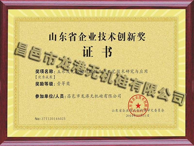 山東省企業(yè)技術(shù)創(chuàng  )新成果一等獎